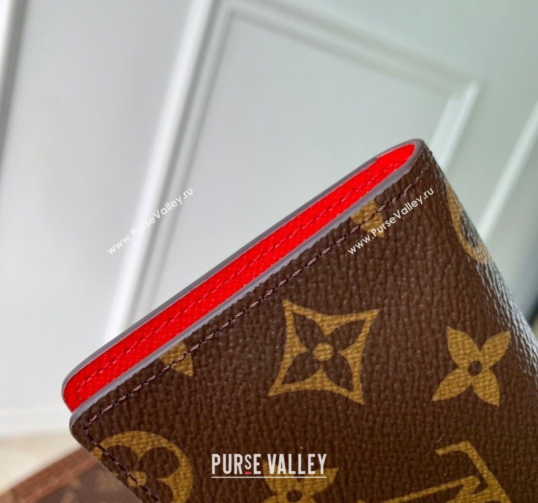 Louis Vuitton Bifold Organizer Wallet in Monogram Canvas/Red 2025 M25835 (KI-251125096)