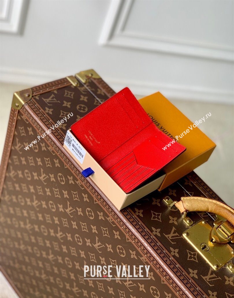 Louis Vuitton Bifold Organizer Wallet in Monogram Canvas/Red 2025 M25835 (KI-251125096)