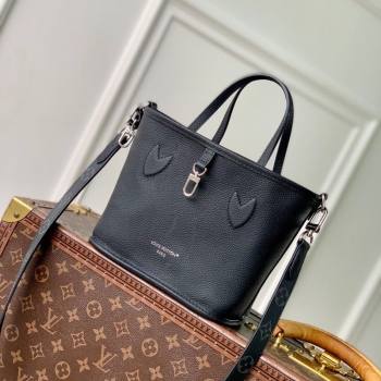 Louis Vuitton Neverfull Inside Out BB Tote Bag M12099 Black Leather/Monogram Eclipse Canvas 2025 (KI-251125084)