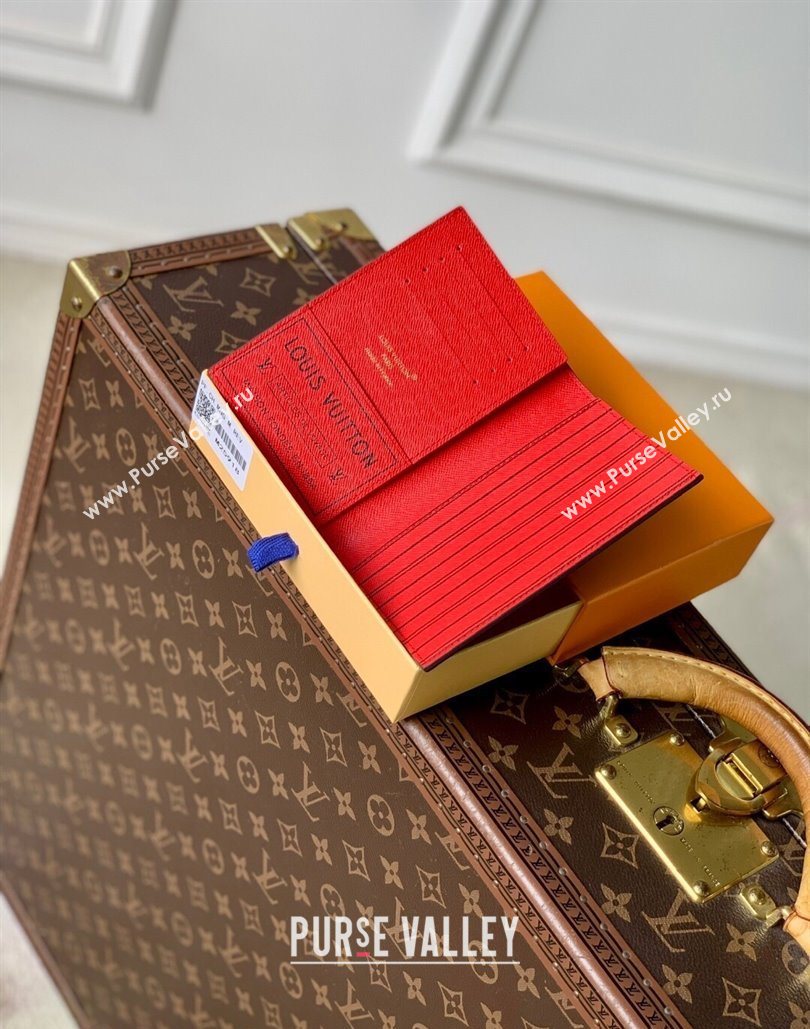 Louis Vuitton Passport Cover Monogram Canvas/Red 2025 M25918 (KI-251125097)