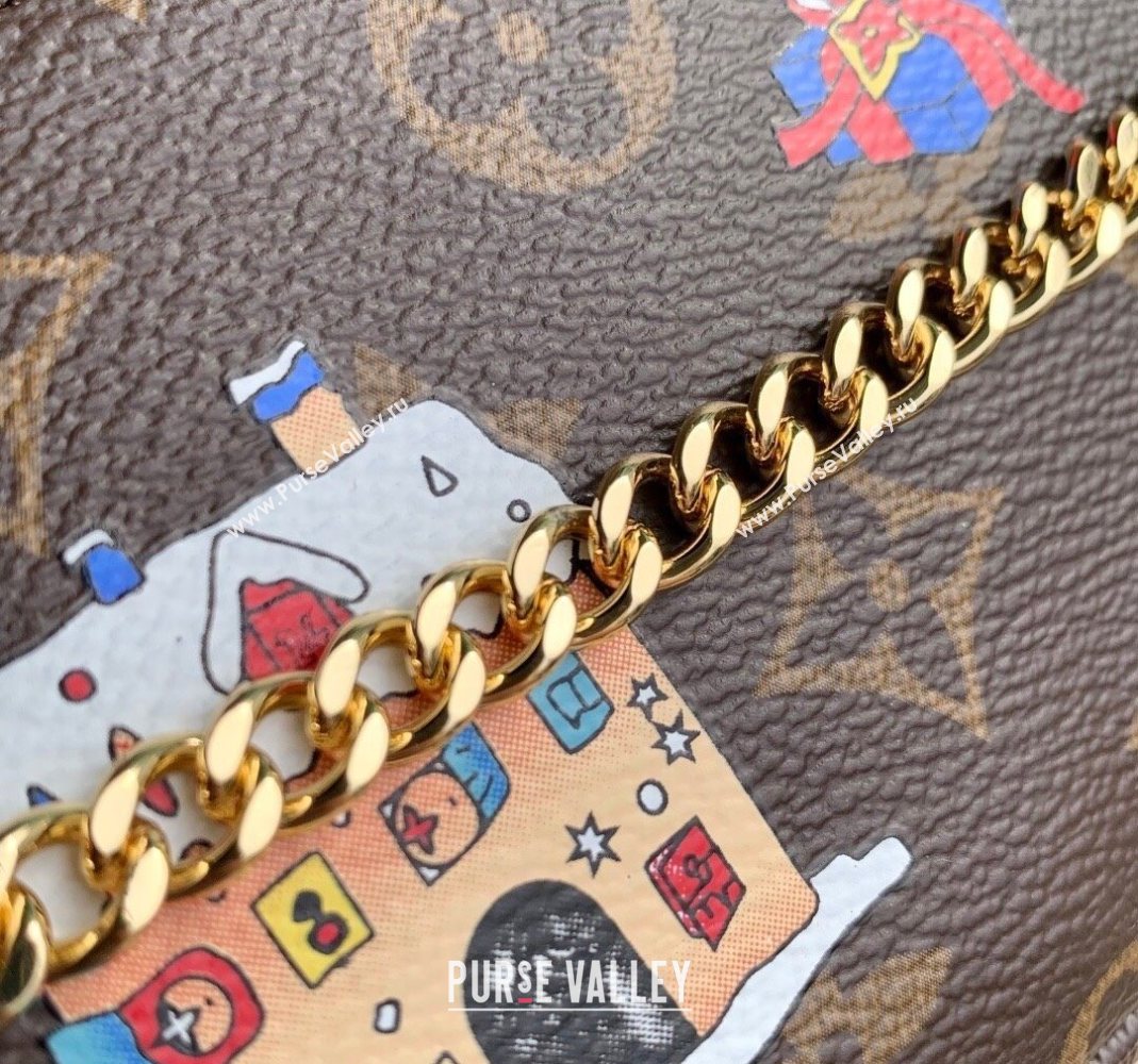 Louis Vuitton Mini Pochette Accessoires bag in Vivienne Winter Holiday Printed 2025 M15328 (KI-251125098)
