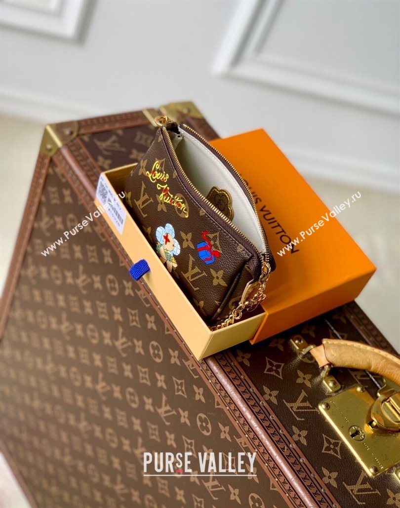 Louis Vuitton Mini Pochette Accessoires bag in Vivienne Winter Holiday Printed 2025 M15328 (KI-251125098)