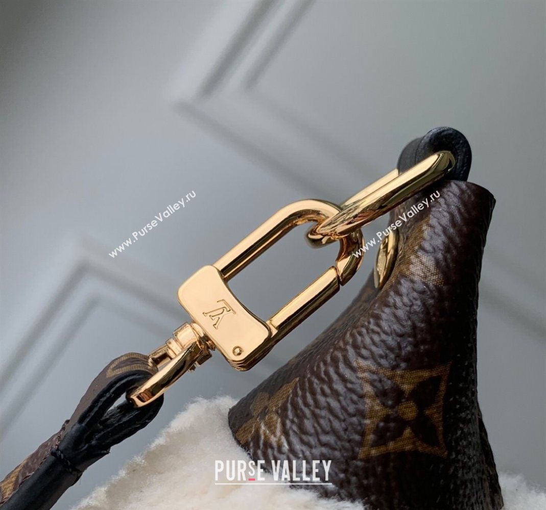 Louis Vuitton Pochette Mia Shoulder Bag in Creme White Shearling M26245 2025 (KI-251126009)