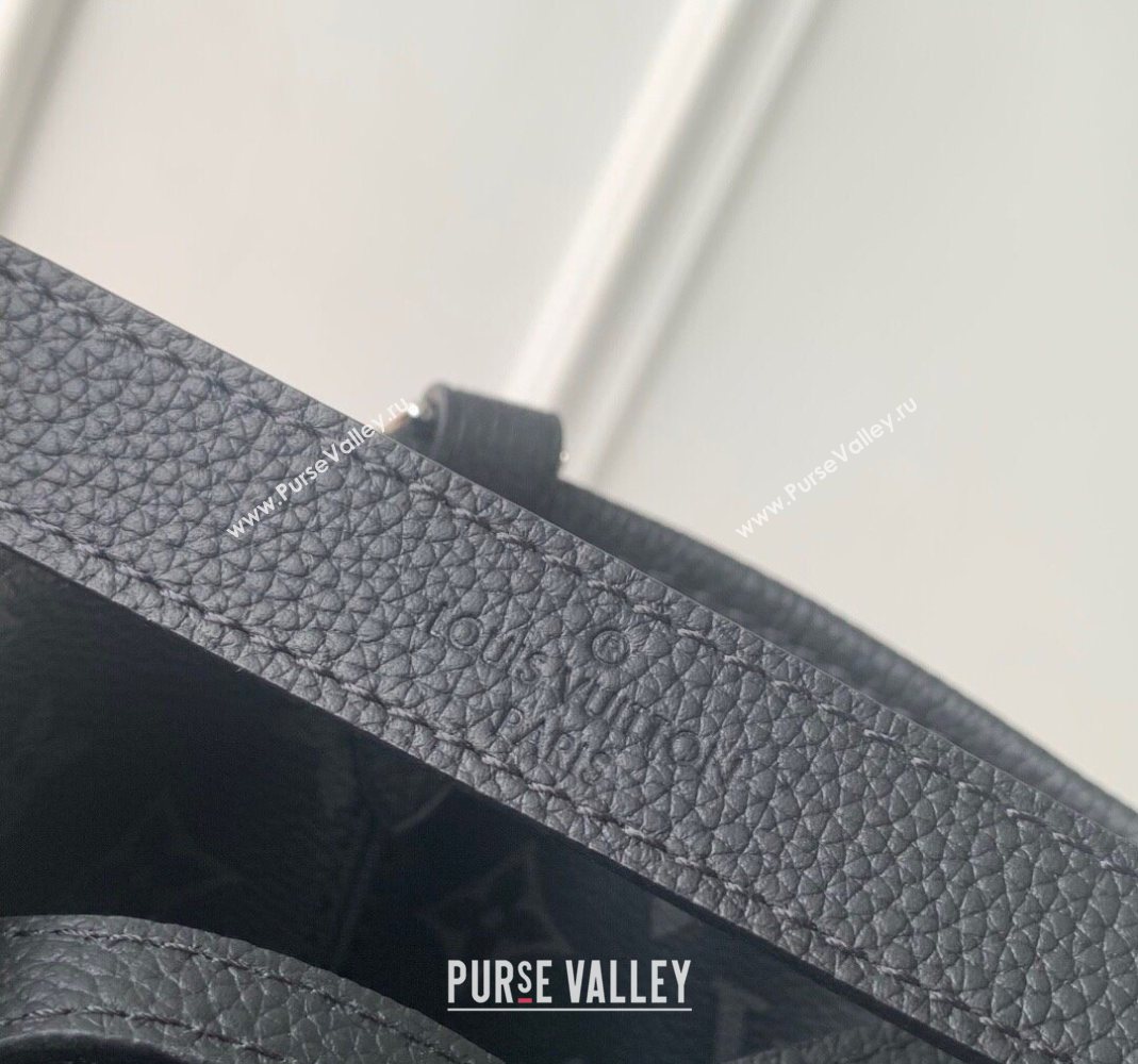 Louis Vuitton Neverfull Inside Out BB Tote Bag M12099 Black Leather/Monogram Eclipse Canvas 2025 (KI-251125084)