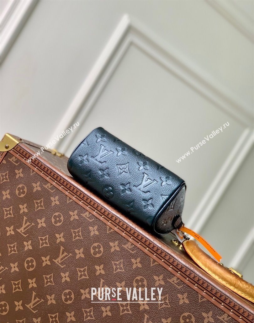 Louis Vuitton Nano Speedy Bag in Monogram Leather Shimmery Ink Blue 2025 M26510 (KI-251126012)