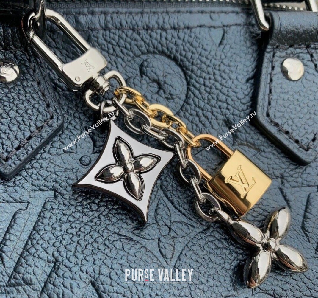 Louis Vuitton Nano Speedy Bag in Monogram Leather Shimmery Ink Blue 2025 M26510 (KI-251126012)