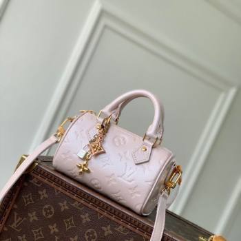 Louis Vuitton Nano Speedy Bag in Monogram Leather Snowy Pearl Pink 2025 M27107 (KI-251126013)