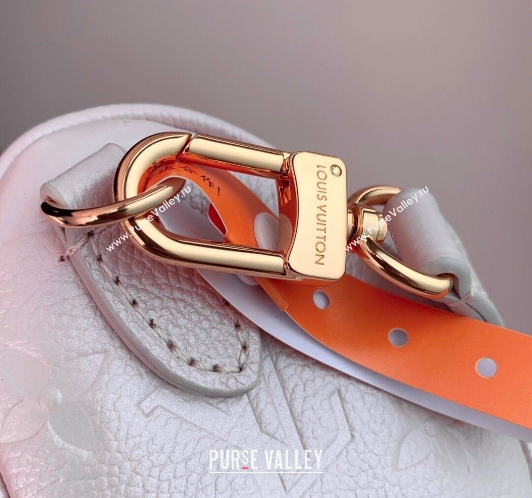 Louis Vuitton Nano Speedy Bag in Monogram Leather Snowy Pearl Pink 2025 M27107 (KI-251126013)