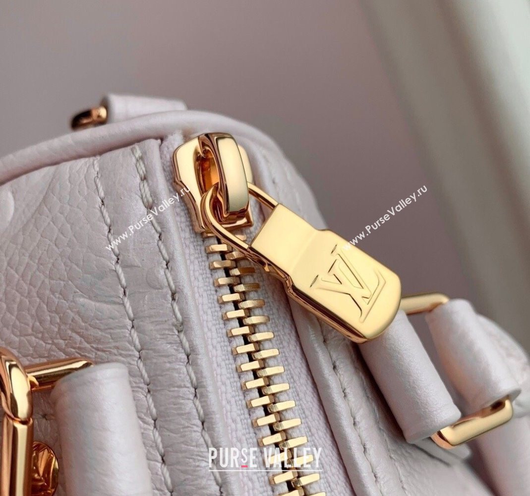 Louis Vuitton Nano Speedy Bag in Monogram Leather Snowy Pearl Pink 2025 M27107 (KI-251126013)
