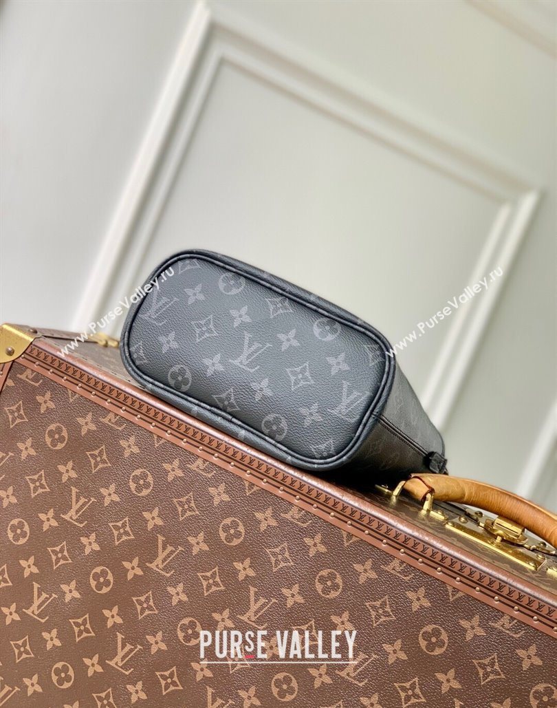 Louis Vuitton Neverfull Inside Out BB Tote Bag M12099 Black Leather/Monogram Eclipse Canvas 2025 (KI-251125084)