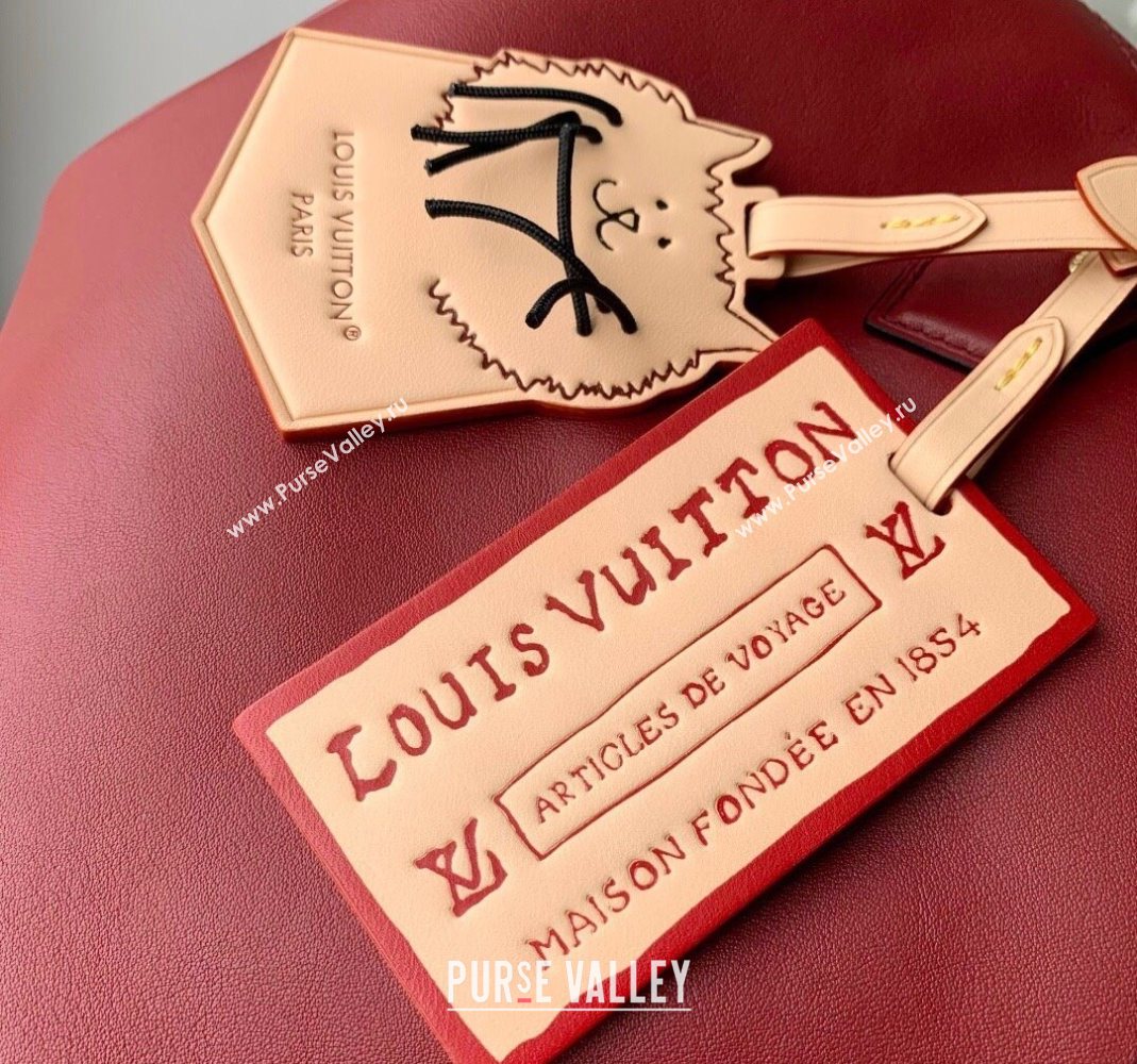 Louis Vuitton Speedy Soft 30 Bag in Calfskin leather Plum Red 2025 M25766 (KI-251126016)