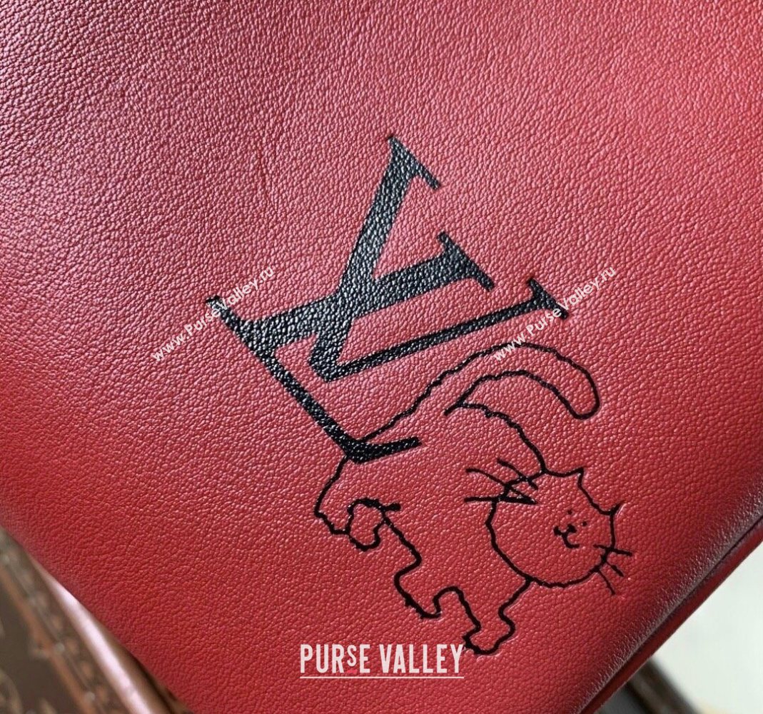 Louis Vuitton Speedy Soft 30 Bag in Calfskin leather Plum Red 2025 M25766 (KI-251126016)