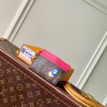 Louis Vuitton LV Charms Card Holder Wallet Vivienne Winter Holiday/Pink 2025 M15332 (KI-251125099)