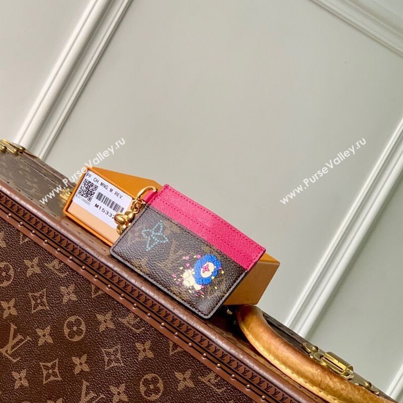 Louis Vuitton LV Charms Card Holder Wallet Vivienne Winter Holiday/Pink 2025 M15332 (KI-251125099)