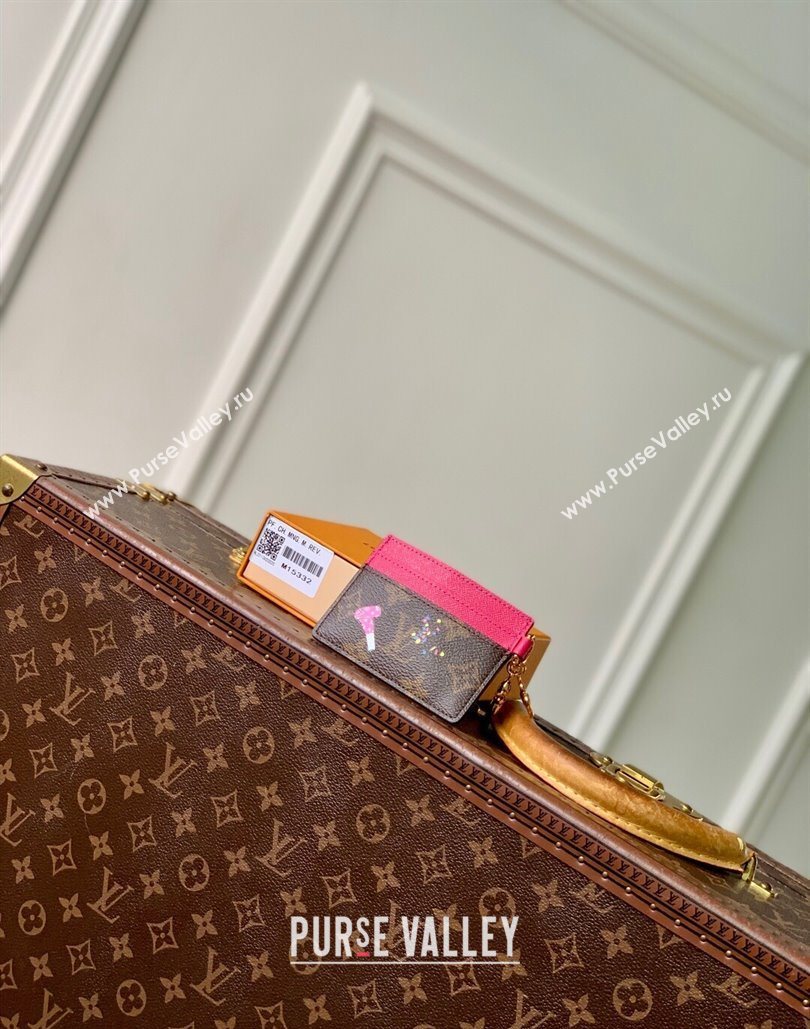 Louis Vuitton LV Charms Card Holder Wallet Vivienne Winter Holiday/Pink 2025 M15332 (KI-251125099)
