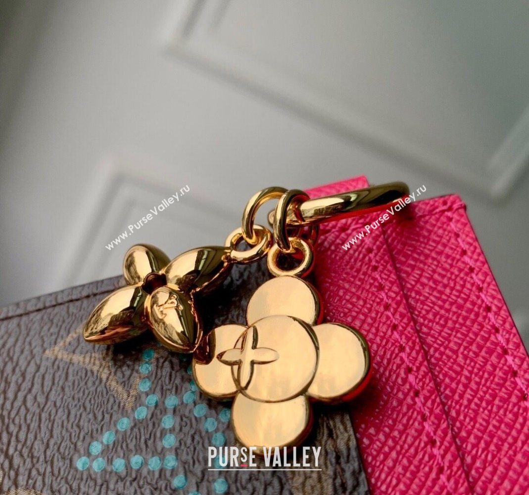 Louis Vuitton LV Charms Card Holder Wallet Vivienne Winter Holiday/Pink 2025 M15332 (KI-251125099)