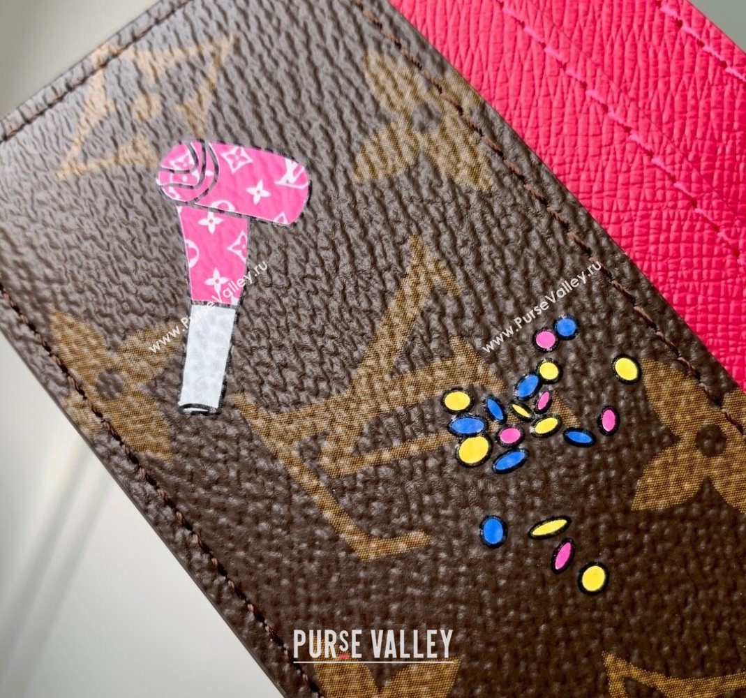 Louis Vuitton LV Charms Card Holder Wallet Vivienne Winter Holiday/Pink 2025 M15332 (KI-251125099)