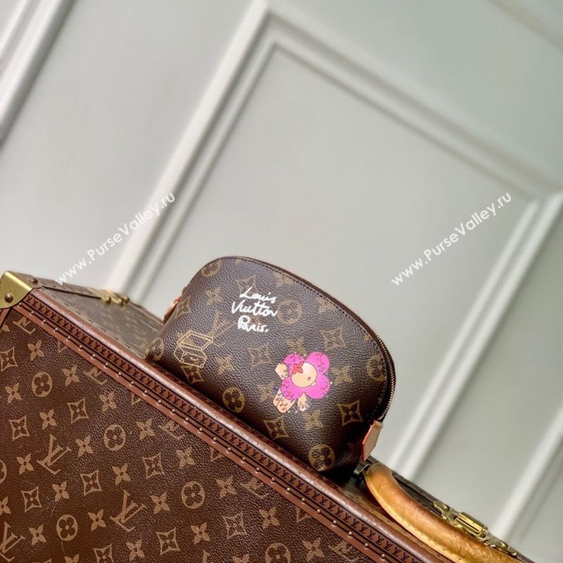Louis Vuitton Cosmetic Pouch PM Vivienne/Fuchsia Pink 2025 M15359 (KI-251125101)