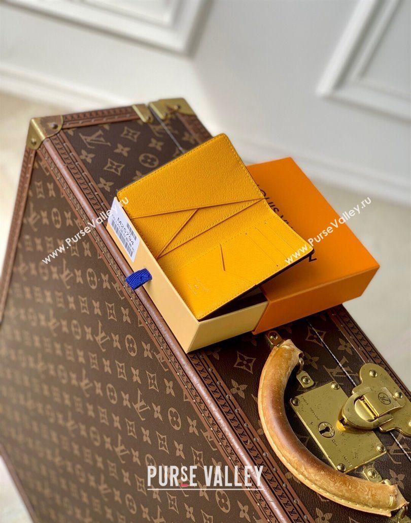 Louis Vuitton Pocket Organizer Wallet in Blue Stripes Monogram Heritage Canvas 2025 M25794 (KI-251126017)