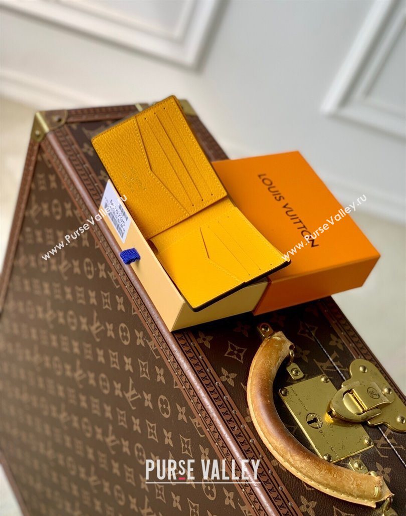 Louis Vuitton Slender Wallet in Blue Stripes Monogram Heritage Canvas 2025 M25795 (KI-251126018)