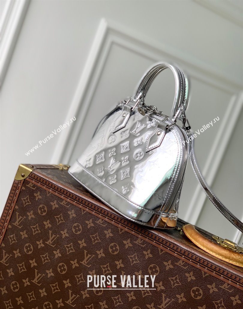 Louis Vuitton Alma BB bag in Silver Coated canvas M26335 2025 (KI-251126021)