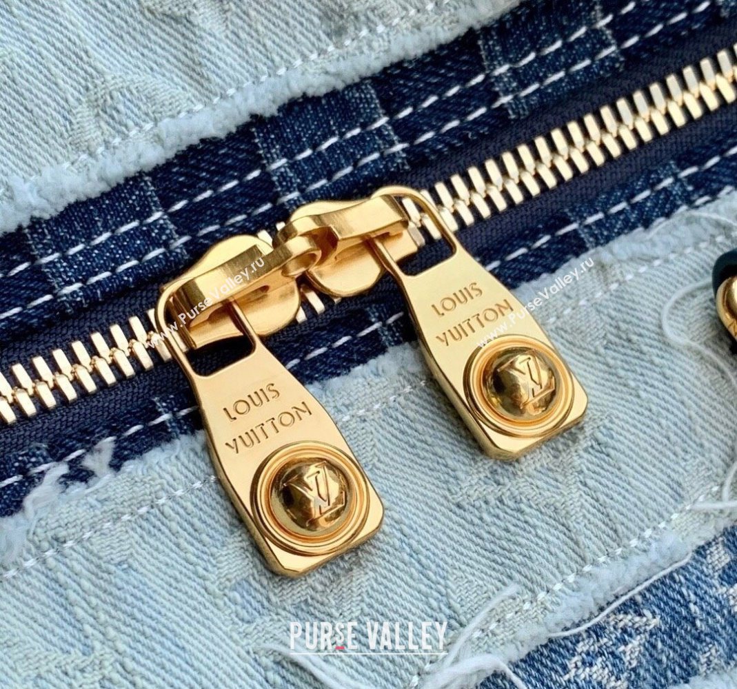 Louis Vuitton Keepall Bandouliere 50 travel bag in Blue Denim 2025 M26117 (KI-251126027)