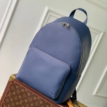Louis Vuitton Mens Discovery Work Backpack bag in Waxy calfskin Navy Blue 2025 M26022 (KI-251126028)