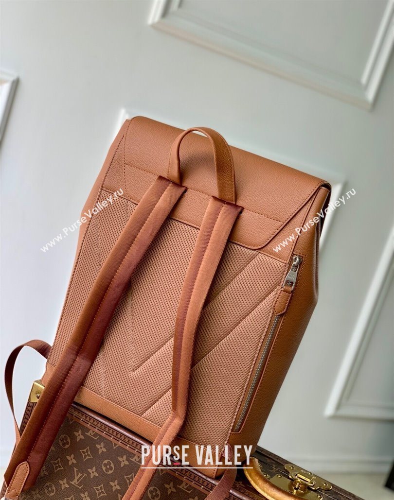 Louis Vuitton Mens Fastline Backpack bag in Tan Brown Waxy calfskin M26023 2025 (KI-251126031)