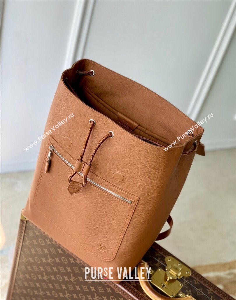 Louis Vuitton Mens Fastline Backpack bag in Tan Brown Waxy calfskin M26023 2025 (KI-251126031)