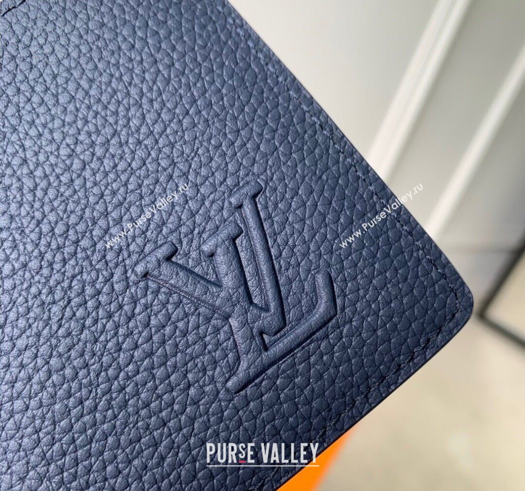 Louis Vuitton Multiple Wallet in Waxy calfskin Navy Blue 2025 M25983 (KI-251125127)