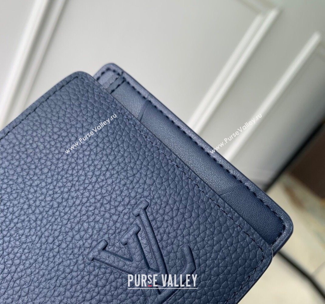 Louis Vuitton Multiple Wallet in Waxy calfskin Navy Blue 2025 M25983 (KI-251125127)