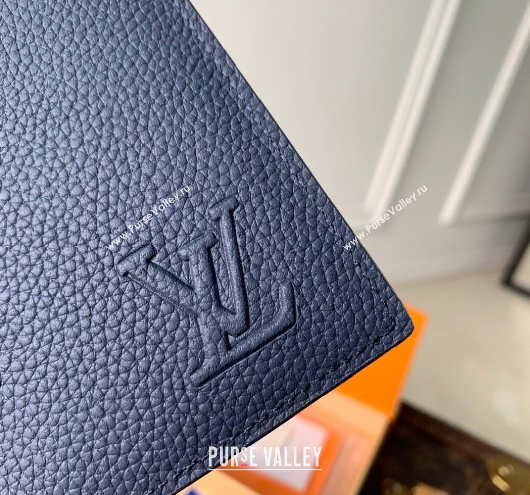 Louis Vuitton Marco Wallet in Waxy calfskin Navy Blue 2025 M25982 (KI-251125129)