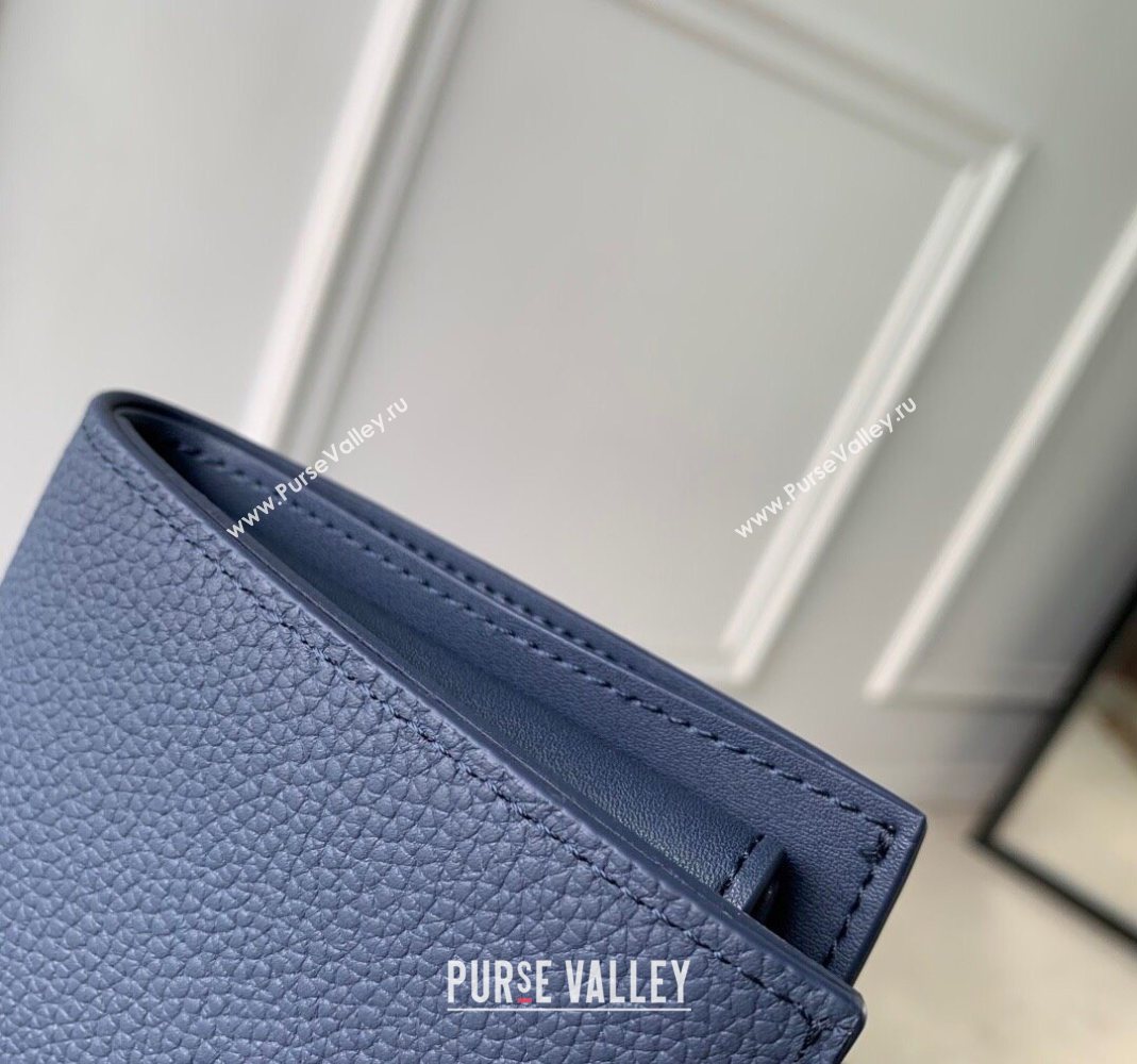 Louis Vuitton Marco Wallet in Waxy calfskin Navy Blue 2025 M25982 (KI-251125129)