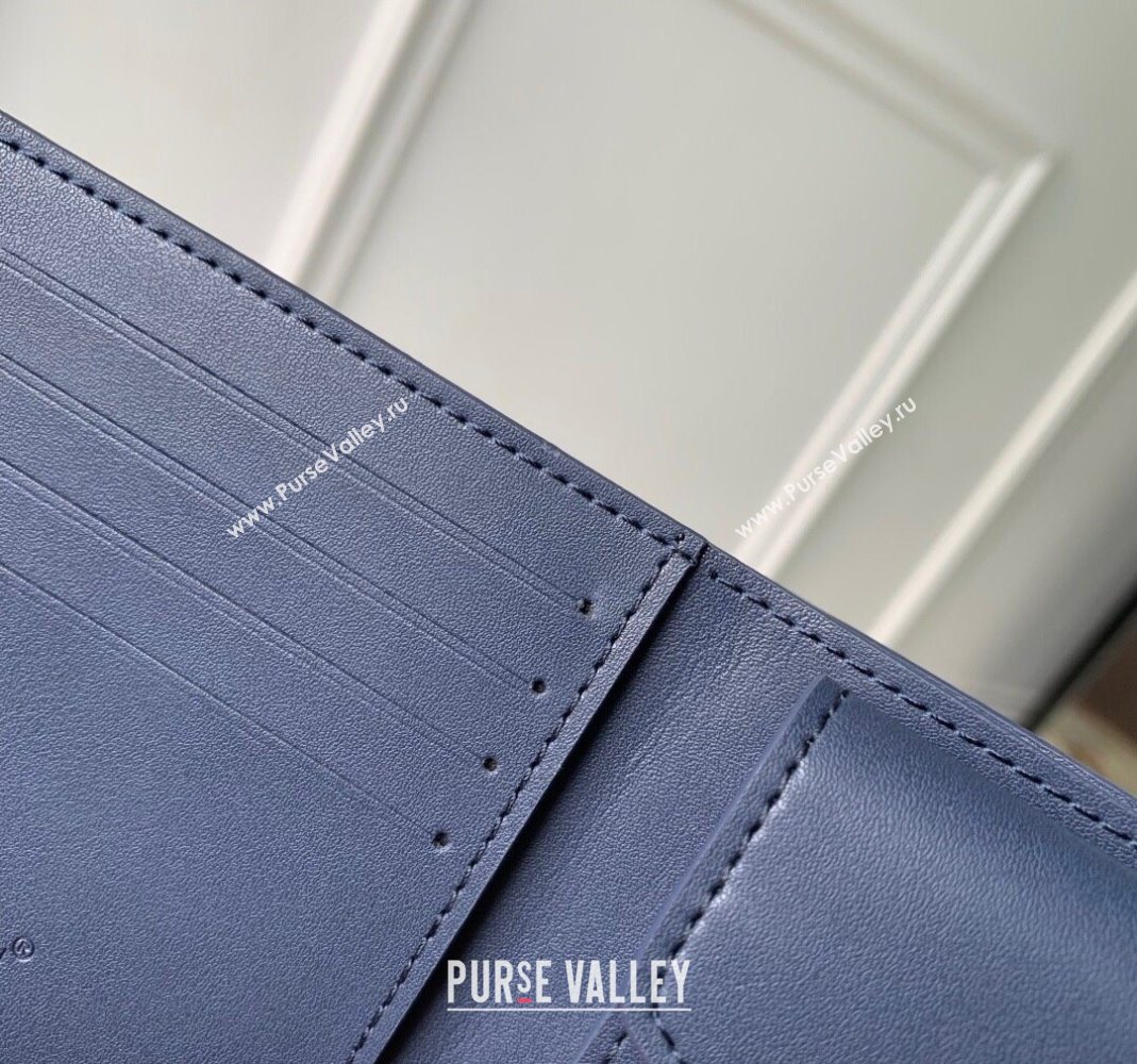 Louis Vuitton Marco Wallet in Waxy calfskin Navy Blue 2025 M25982 (KI-251125129)