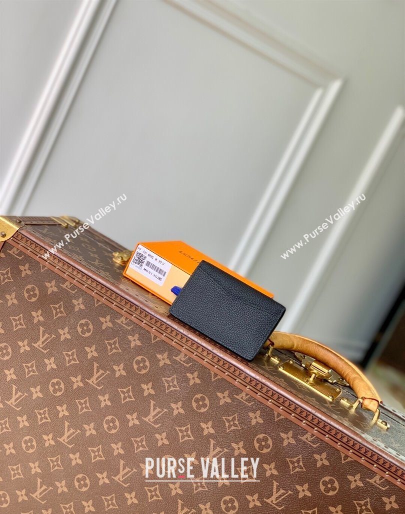 Louis Vuitton Pocket Organizer Wallet in Waxy calfskin leather Black 2025 M25951 (KI-251125115)