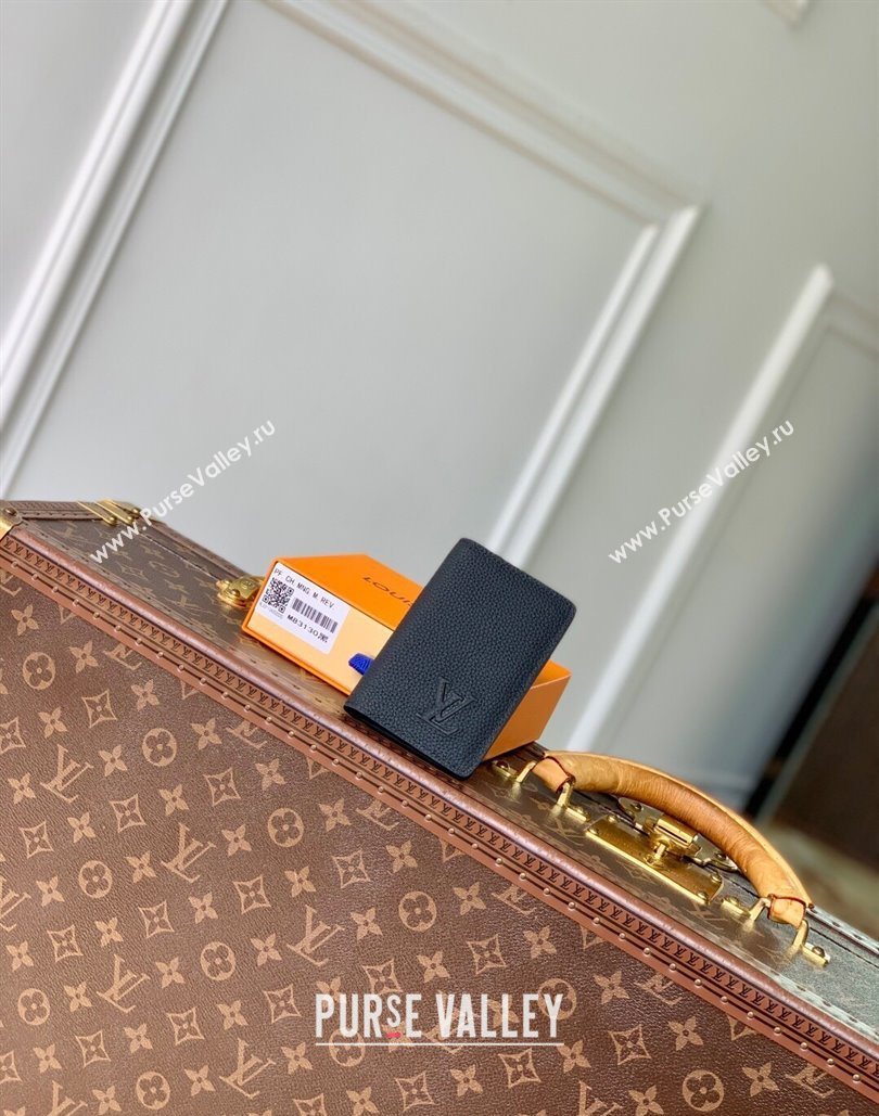 Louis Vuitton Pocket Organizer Wallet in Waxy calfskin leather Black 2025 M25951 (KI-251125115)
