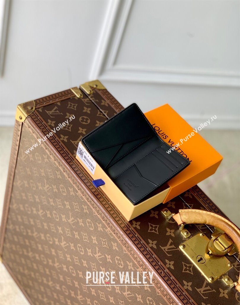 Louis Vuitton Pocket Organizer Wallet in Waxy calfskin leather Black 2025 M25951 (KI-251125115)