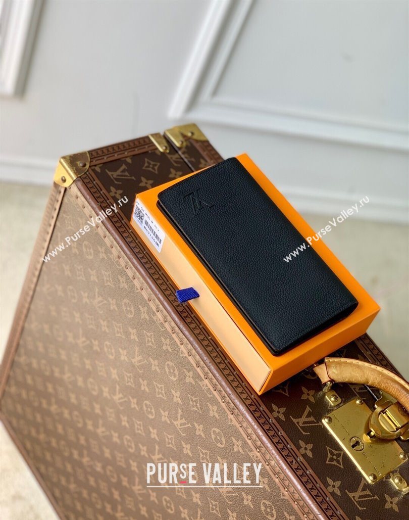 Louis Vuitton Brazza Wallet in Grained Leather Black 2025 M83126 (KI-251125120)