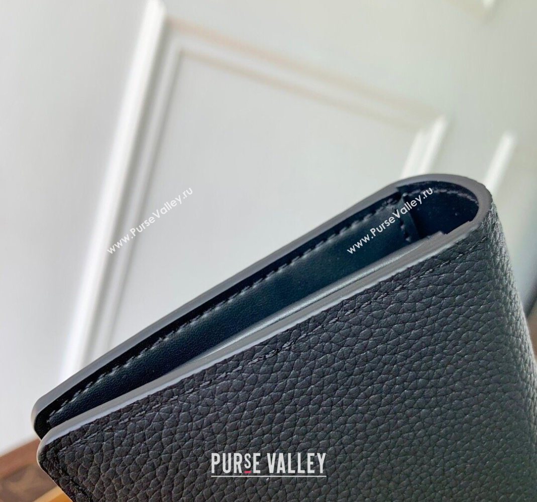 Louis Vuitton Brazza Wallet in Grained Leather Black 2025 M83126 (KI-251125120)