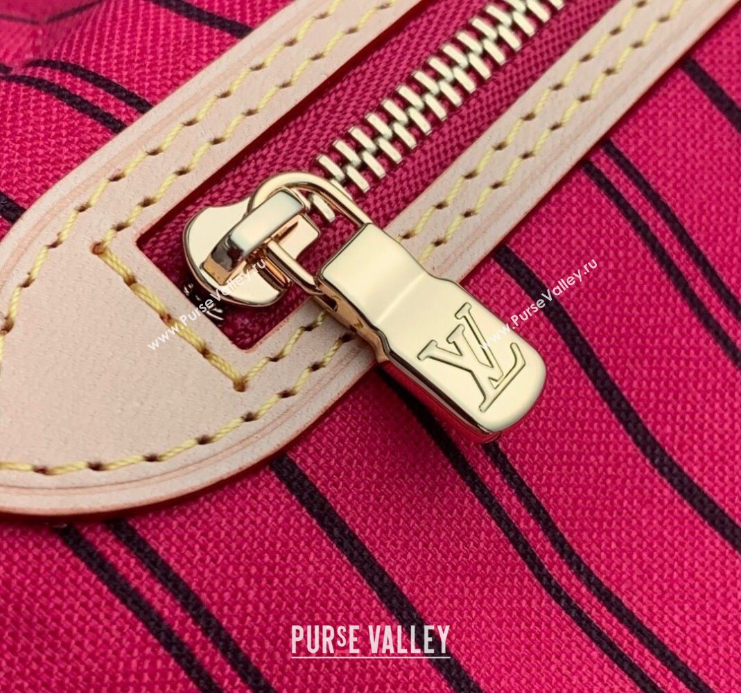 Louis Vuitton Neverfull Bandouliere Inside Out MM Tote bag Monogram Canvas/Pondichery Pink Textile 2025 M12707 (KI-251125085)