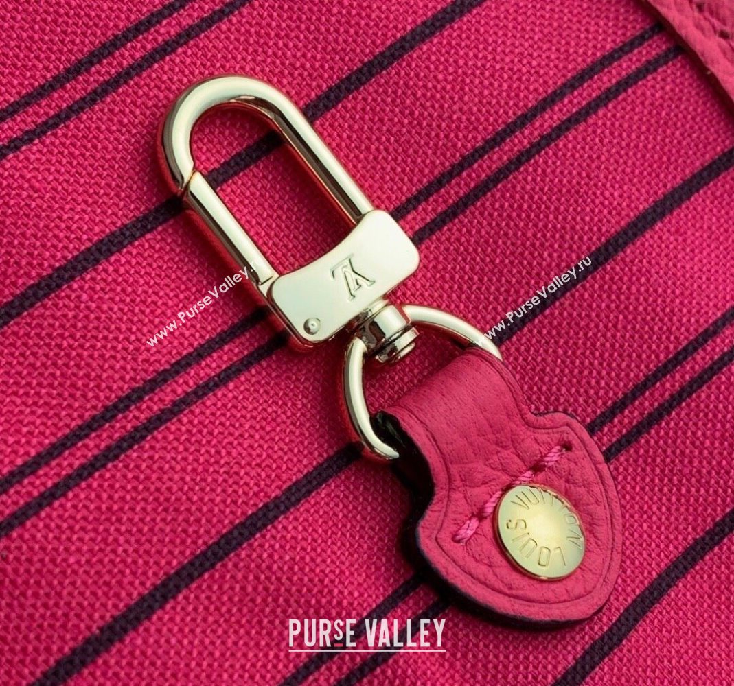 Louis Vuitton Neverfull Bandouliere Inside Out MM Tote bag Monogram Canvas/Pondichery Pink Textile 2025 M12707 (KI-251125085)