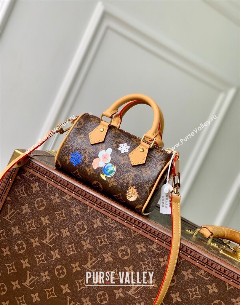 Louis Vuitton Nano Speedy Bag in Vivienne Print 2025 M15330 (KI-251125104)