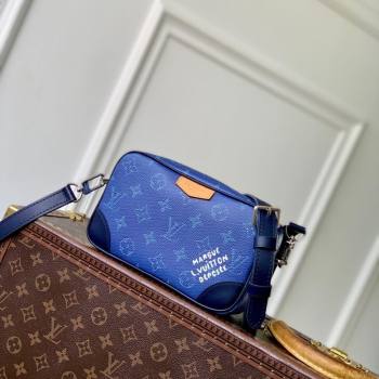 Louis Vuitton Mens Trocadero Wearable Wallet Bag in Monogram Heritage Canvas M26826 Ocean Blue 2025 (KI-251126043)