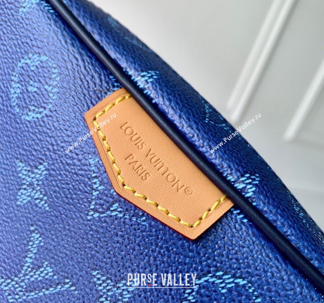 Louis Vuitton Mens Trocadero Wearable Wallet Bag in Monogram Heritage Canvas M26826 Ocean Blue 2025 (KI-251126043)