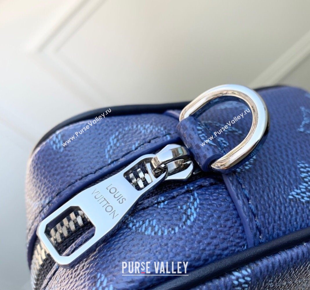 Louis Vuitton Mens Trocadero Wearable Wallet Bag in Monogram Heritage Canvas M26826 Ocean Blue 2025 (KI-251126043)