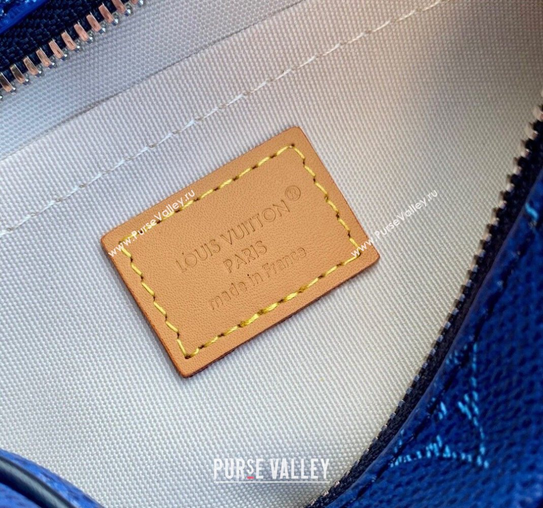 Louis Vuitton Mens Trocadero Wearable Wallet Bag in Monogram Heritage Canvas M26826 Ocean Blue 2025 (KI-251126043)