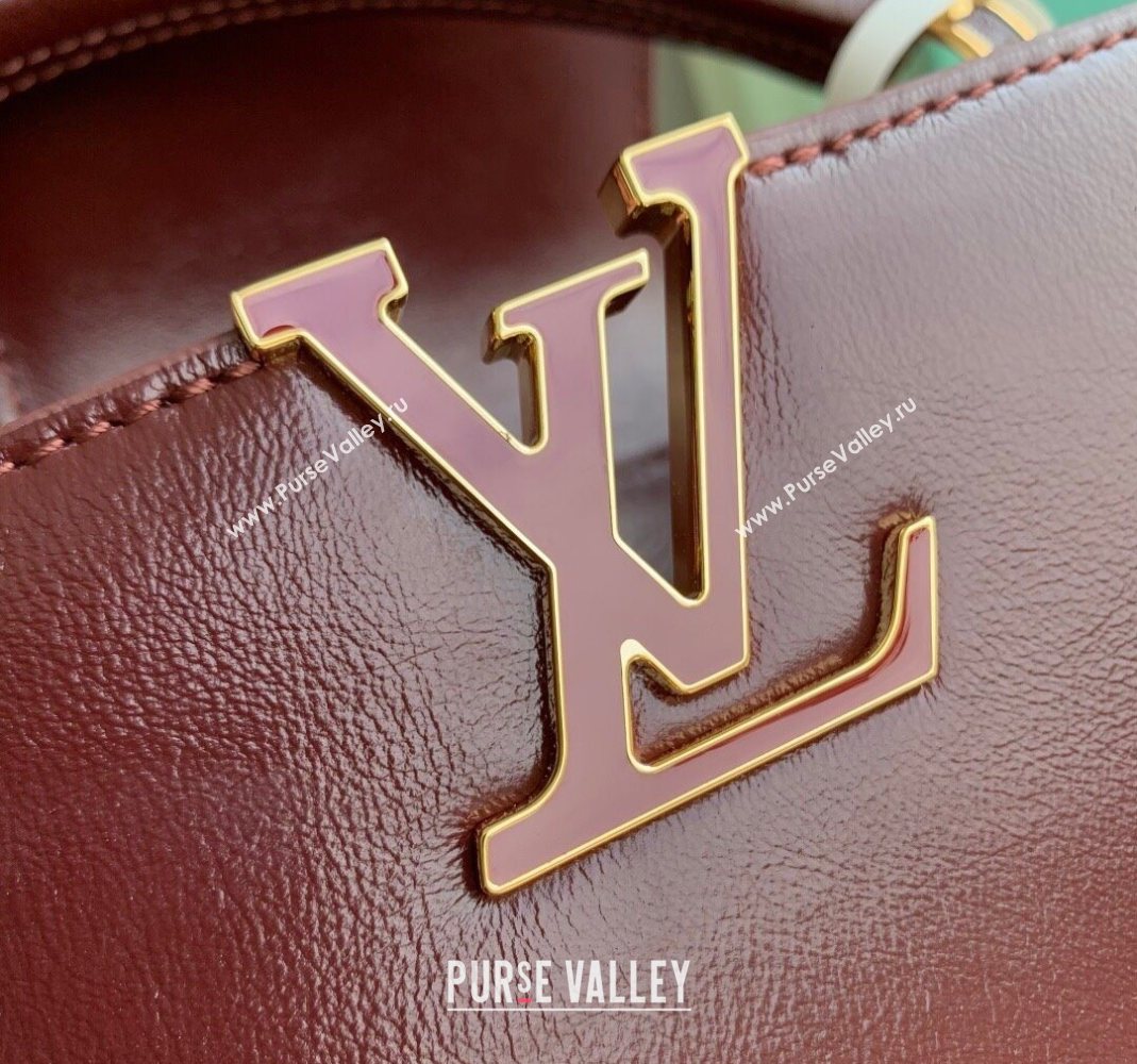 Louis Vuitton Capucines East-West Mini Bag in Leather M25473 Grenat Red 2025 (KI-251125093)