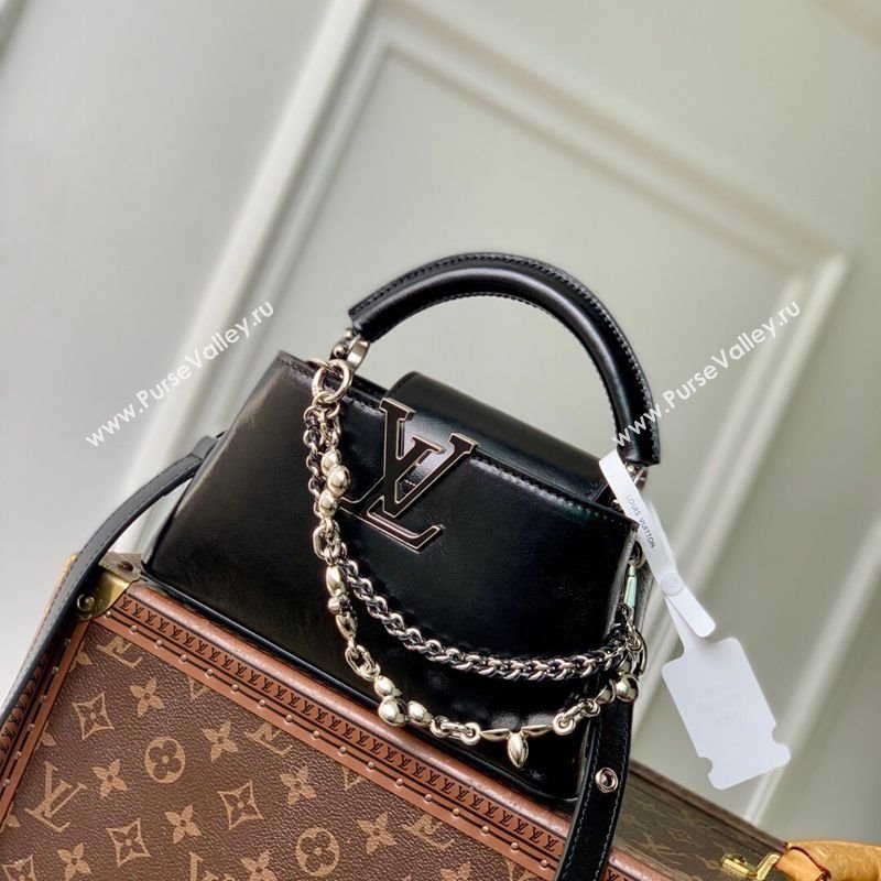 Louis Vuitton Capucines East-West Mini Bag in Leather M25473 Black 2025 (KI-251125094)