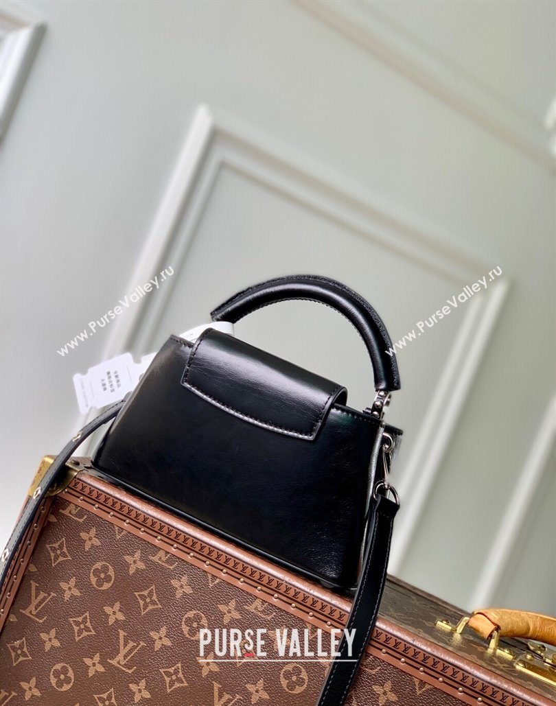 Louis Vuitton Capucines East-West Mini Bag in Leather M25473 Black 2025 (KI-251125094)