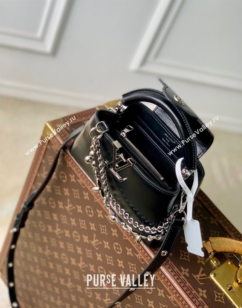 Louis Vuitton Capucines East-West Mini Bag in Leather M25473 Black 2025 (KI-251125094)